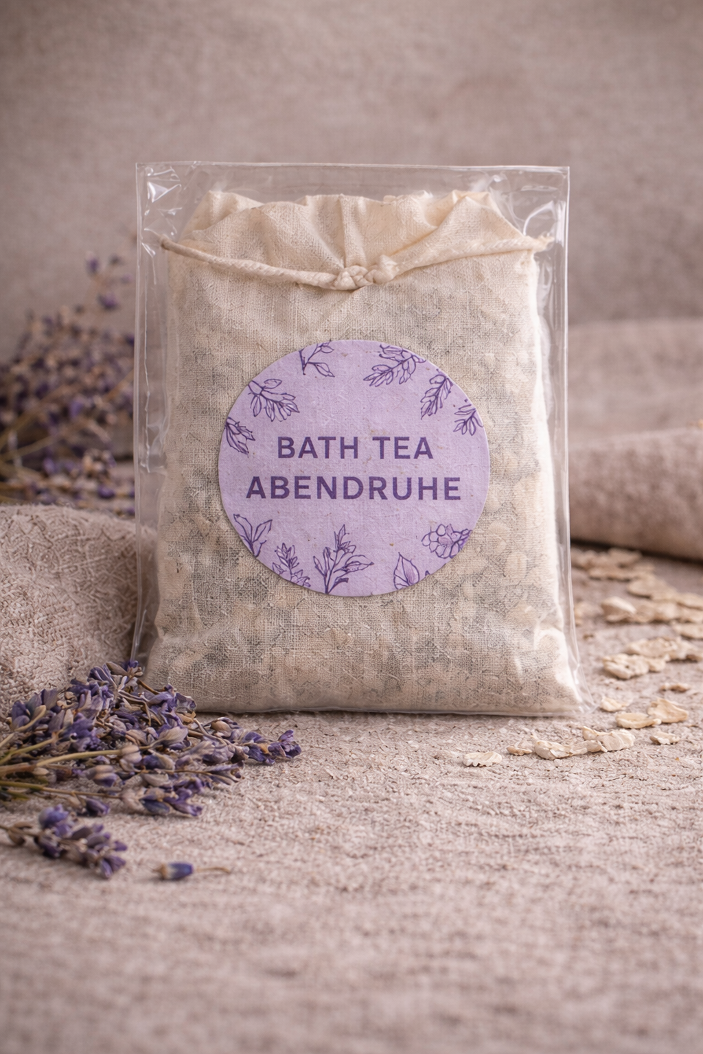 Bath Tea – Abendruhe | Hafer & Lavendel Badebeutel (60g Haferbasis)