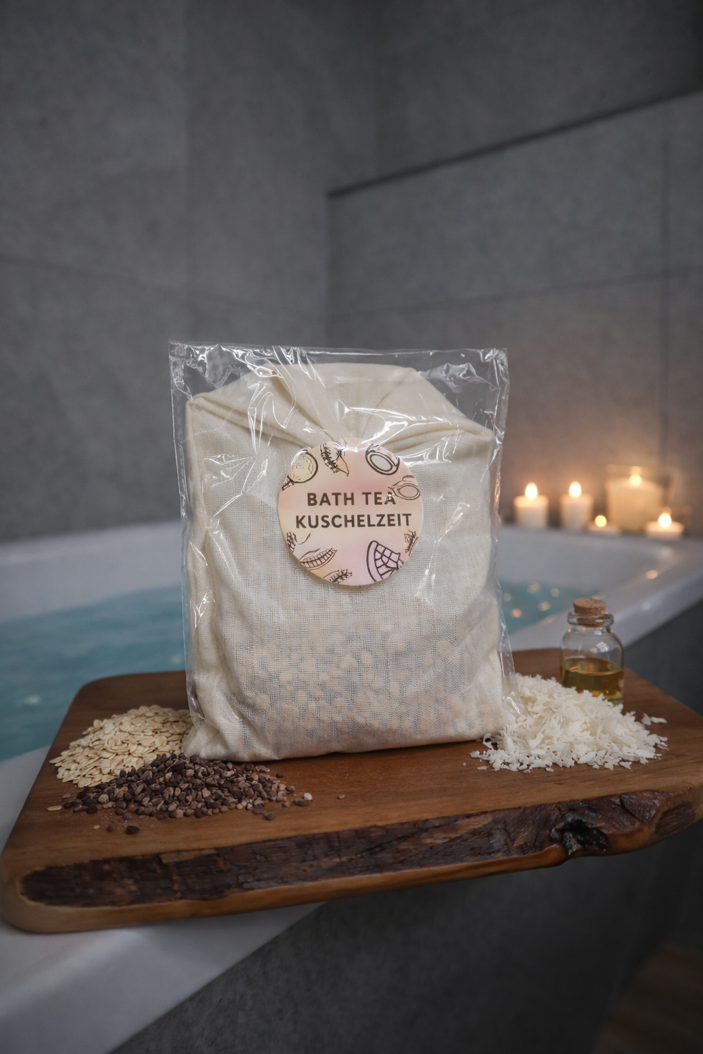 Bath Tea – Kuschelzeit | Hafer, Kakaonibs & Kokosraspeln